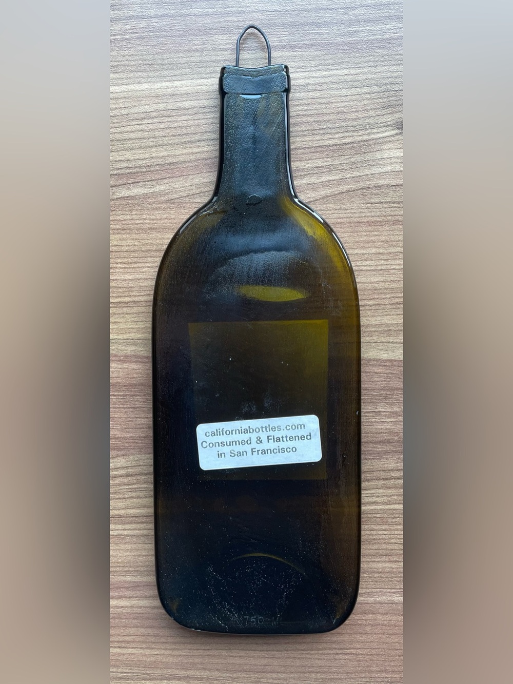 NWOT Little Sister Pinot Noir Melted Wine Bottle Cheese Board Spoon Rest New - Picture 3 of 4